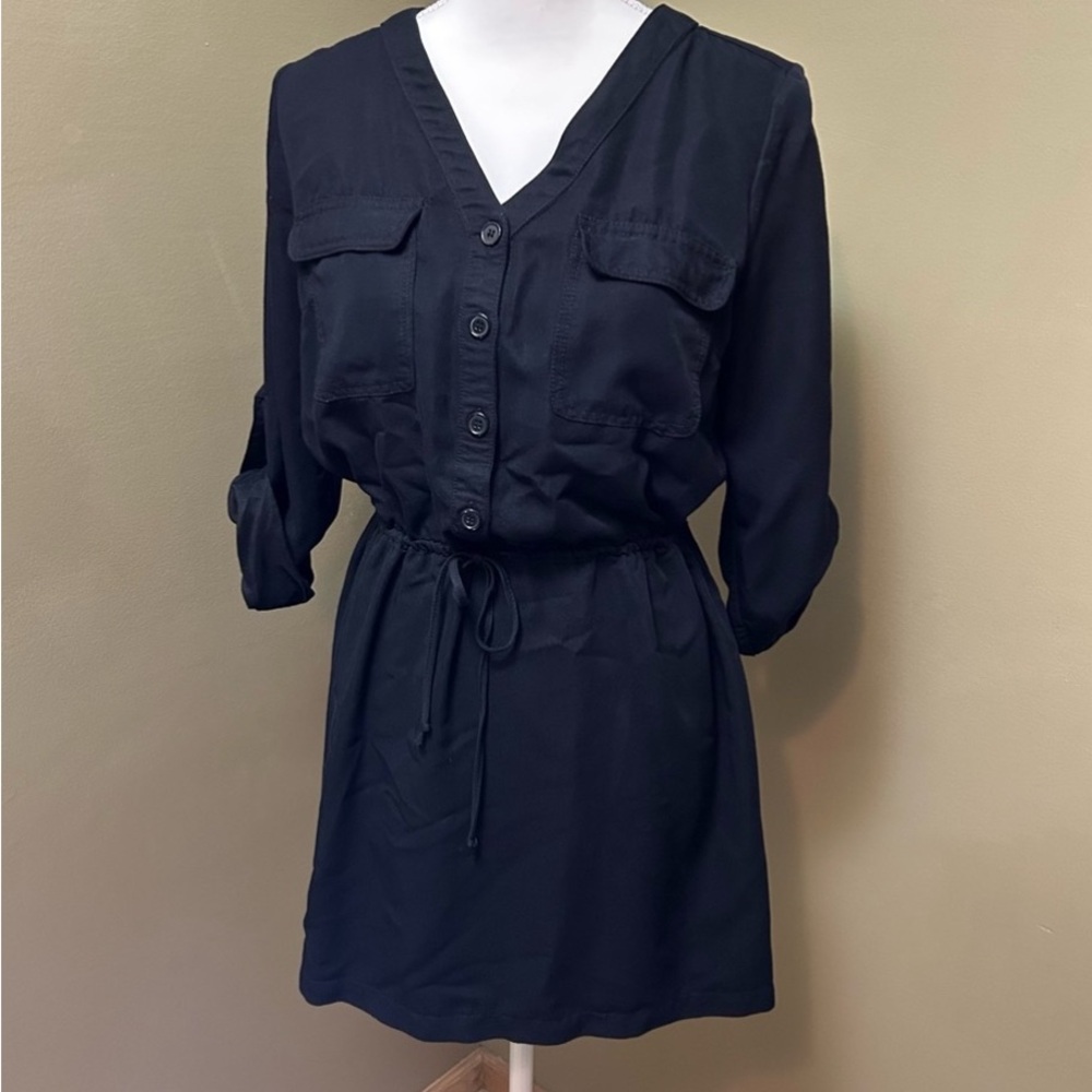 Max Studio Black Shirt Dress - Picture 2 of 9